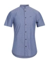 Armani Exchange Man Shirt Blue Size L Cotton In Blue
