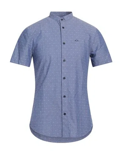 Armani Exchange Man Shirt Blue Size L Cotton