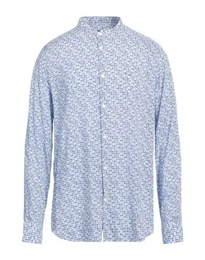 Armani Exchange Man Shirt Blue Size Xl Viscose