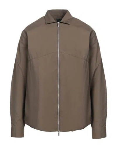 Armani Exchange Man Shirt Brown Size M Cotton