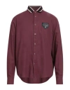 Armani Exchange Man Shirt Burgundy Size L Cotton, Polyester