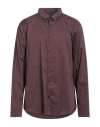 Armani Exchange Man Shirt Burgundy Size Xxl Cotton In Red