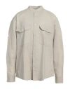 Armani Exchange Man Shirt Cream Size L Linen, Cotton In White
