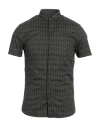 Armani Exchange Man Shirt Dark Green Size L Cotton, Elastane