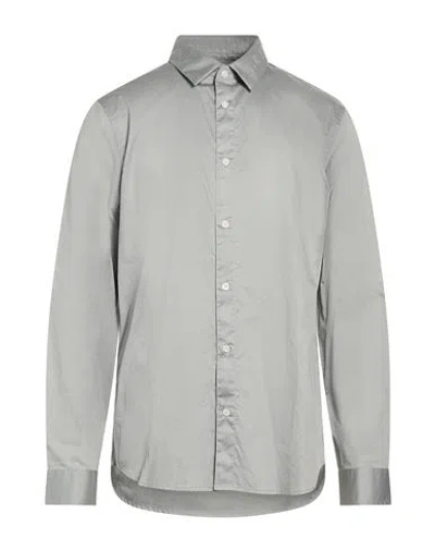 Armani Exchange Man Shirt Grey Size L Cotton In Gray