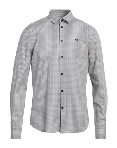 Armani Exchange Man Shirt Grey Size Xxl Cotton