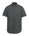 Armani Exchange Man Shirt Lead Size M Cotton In Grey