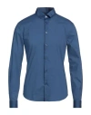 Armani Exchange Man Shirt Light Blue Size S Cotton, Elastane
