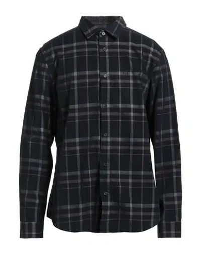 Armani Exchange Man Shirt Midnight Blue Size L Cotton In Black