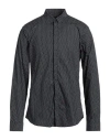 Armani Exchange Man Shirt Midnight Blue Size M Cotton, Elastane In Blue