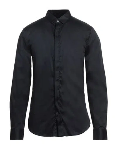 Armani Exchange Man Shirt Midnight Blue Size M Cotton