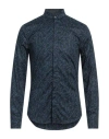 Armani Exchange Man Shirt Midnight Blue Size M Cotton, Elastane