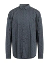 Armani Exchange Man Shirt Midnight Blue Size S Cotton In Blue