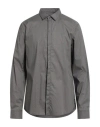 Armani Exchange Man Shirt Midnight Blue Size S Cotton, Elastane In Gray