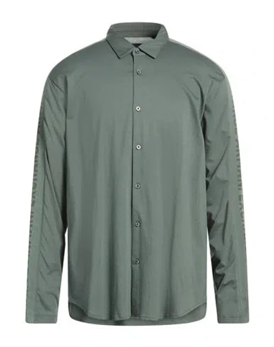 Armani Exchange Man Shirt Military Green Size L Cotton