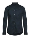 Armani Exchange Man Shirt Navy Size L Cotton In Blue