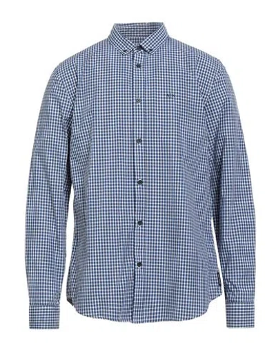 Armani Exchange Man Shirt Navy Size L Cotton In Blue