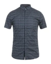 Armani Exchange Man Shirt Navy Size L Cotton, Elastane