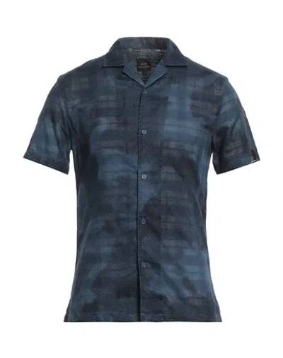 Armani Exchange Man Shirt Navy Size M Cotton