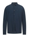 Armani Exchange Man Shirt Navy Size M Viscose In Navy