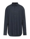 Armani Exchange Man Shirt Navy Size Xxl Cotton In Blue