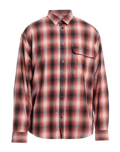 Armani Exchange Man Shirt Rust Size Xxl Cotton In Red