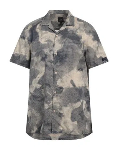 Armani Exchange Man Shirt Sage Green Size L Cotton