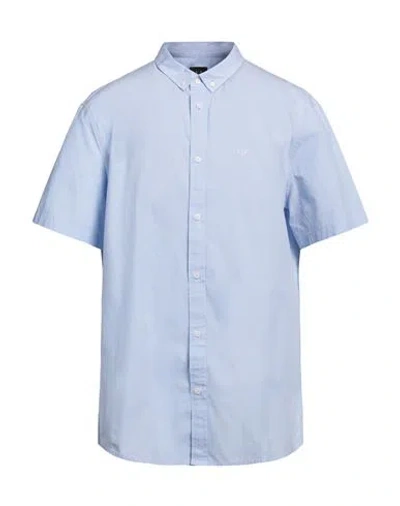Armani Exchange Man Shirt Sky Blue Size L Cotton