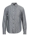 Armani Exchange Man Shirt Slate Blue Size L Cotton