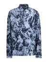 Armani Exchange Man Shirt Slate Blue Size L Viscose