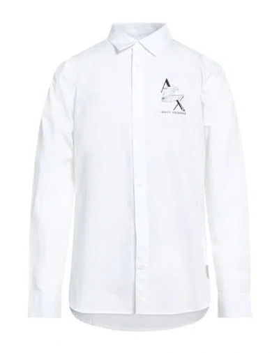 Armani Exchange Man Shirt White Size L Cotton