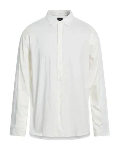 Armani Exchange Man Shirt White Size L Cotton In Multi