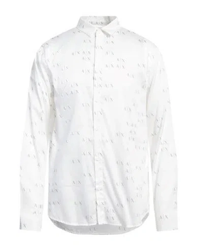 ARMANI EXCHANGE ARMANI EXCHANGE MAN SHIRT WHITE SIZE M COTTON