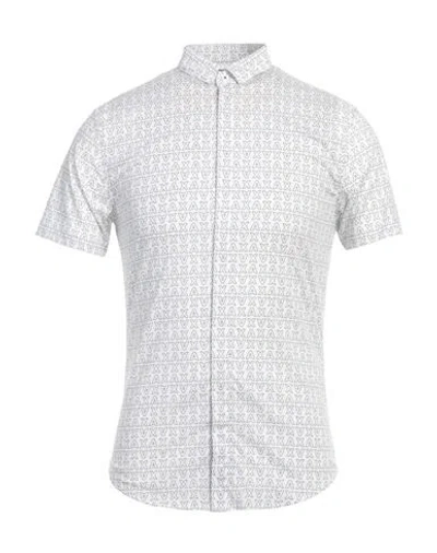 ARMANI EXCHANGE ARMANI EXCHANGE MAN SHIRT WHITE SIZE L COTTON, ELASTANE