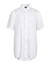 Armani Exchange Man Shirt White Size L Cotton, Elastane In White
