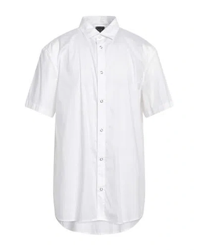 Armani Exchange Man Shirt White Size L Cotton, Elastane