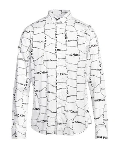 Armani Exchange Man Shirt White Size S Cotton, Elastane In White