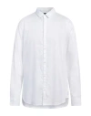 Armani Exchange Man Shirt White Size M Cotton In Blue