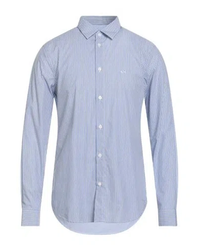 Armani Exchange Man Shirt White Size S Cotton In Blue