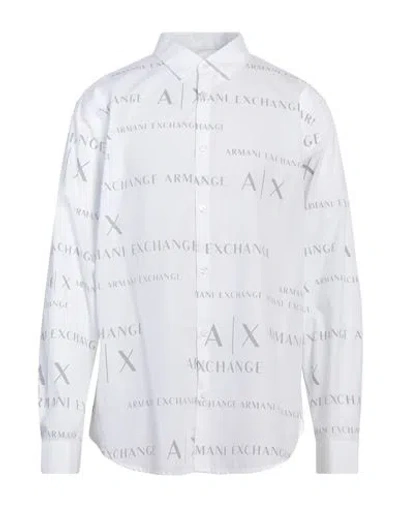 Armani Exchange Man Shirt White Size S Cotton