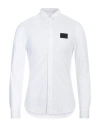 Armani Exchange Man Shirt White Size Xxl Cotton, Elastane