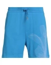 Armani Exchange Man Shorts & Bermuda Shorts Azure Size L Cotton, Polyester In Blue