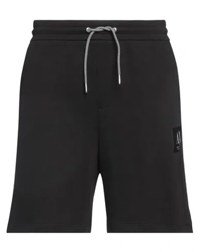 Armani Exchange Man Shorts & Bermuda Shorts Black Size L Cotton