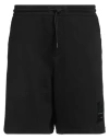 Armani Exchange Man Shorts & Bermuda Shorts Black Size L Cotton, Polyester, Polyamide In Black