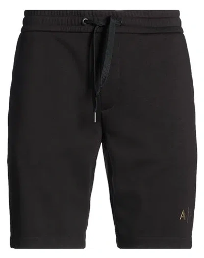 Armani Exchange Man Shorts & Bermuda Shorts Black Size M Polyester, Viscose, Elastane