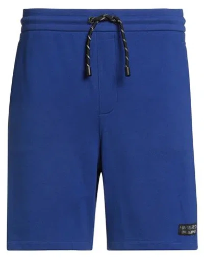 Armani Exchange Man Shorts & Bermuda Shorts Bright Blue Size L Cotton, Polyester