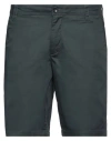 Armani Exchange Man Shorts & Bermuda Shorts Dark Green Size 36 Cotton, Polyester, Elastane