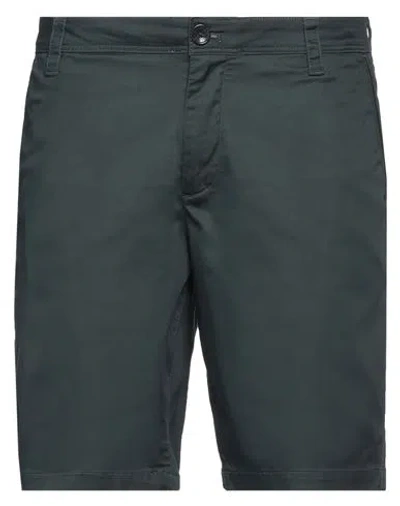 Armani Exchange Man Shorts & Bermuda Shorts Dark Green Size 34 Cotton, Polyester, Elastane