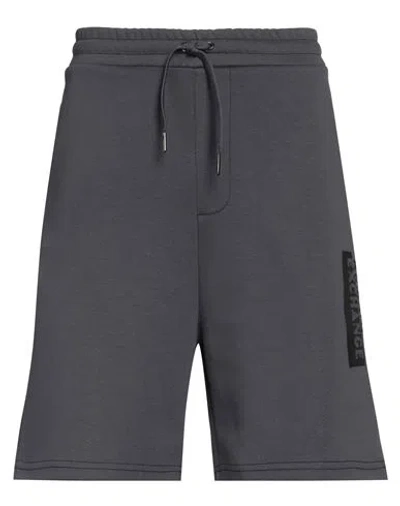 Armani Exchange Man Shorts & Bermuda Shorts Lead Size L Cotton, Polyester In Grey