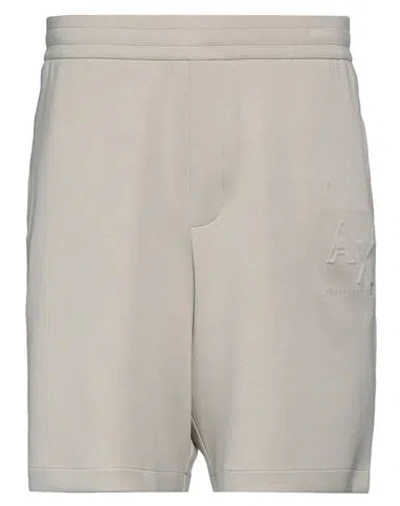 Armani Exchange Man Shorts & Bermuda Shorts Light Grey Size L Modal, Polyester, Elastane